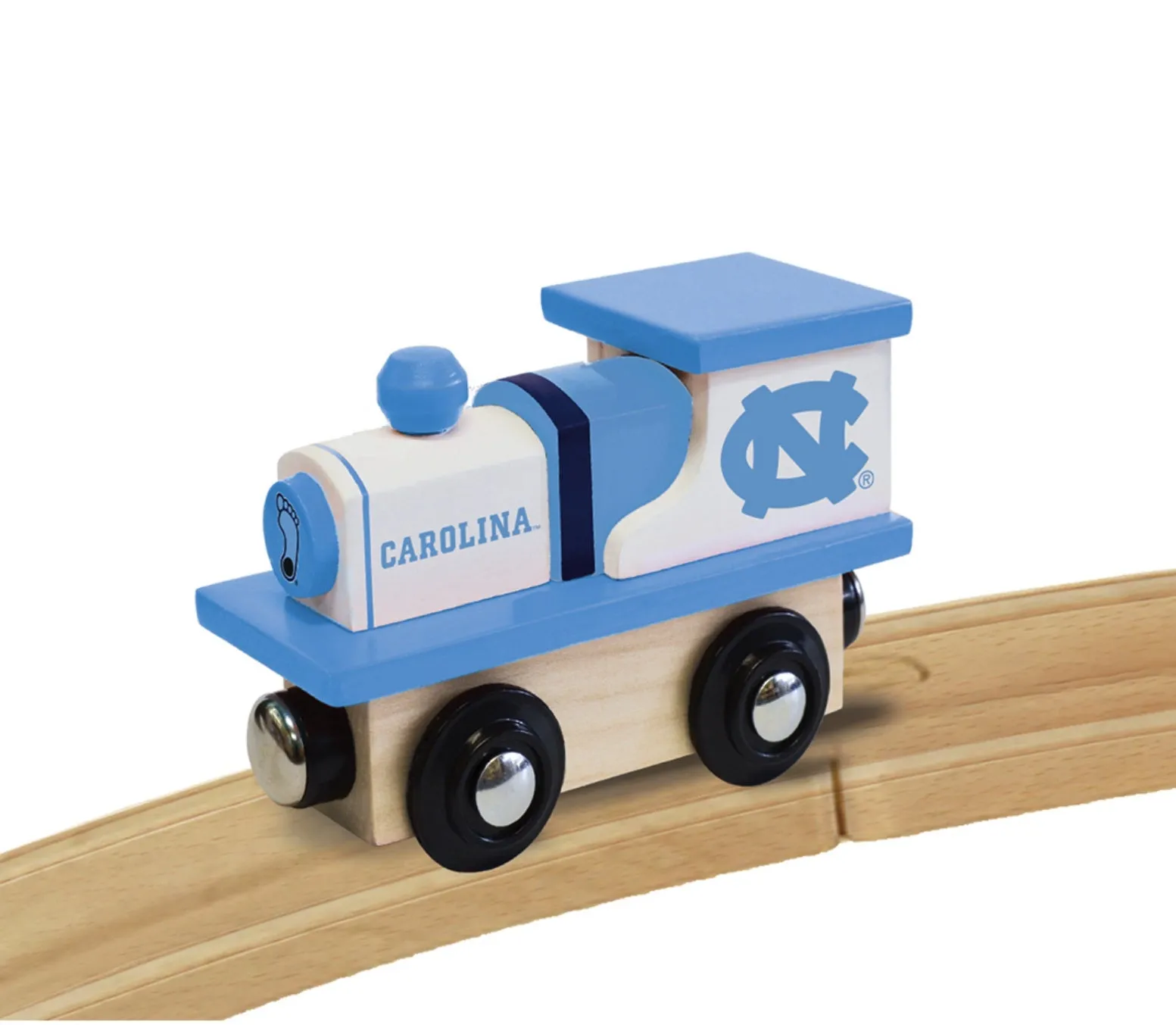 Carolina Tar Heels Wooden Toy Train with Wheels