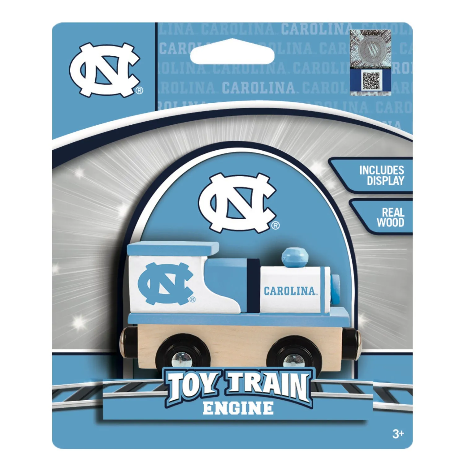 Carolina Tar Heels Wooden Toy Train with Wheels