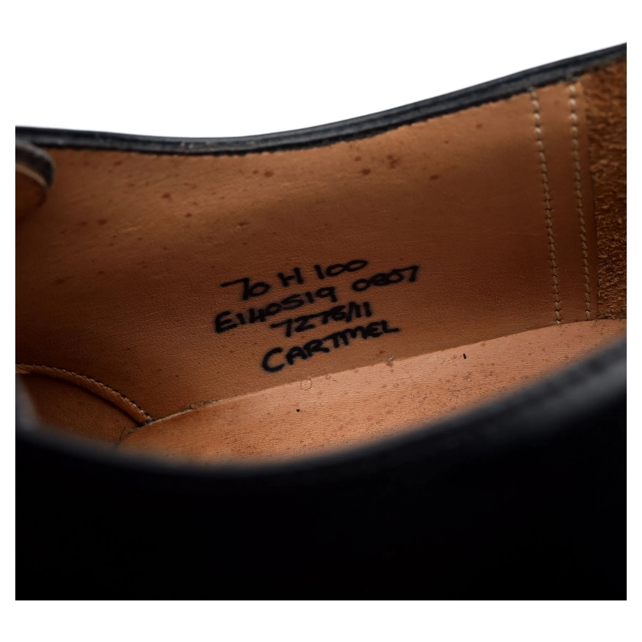 'Cartmel' Black Leather Derby UK 7 H