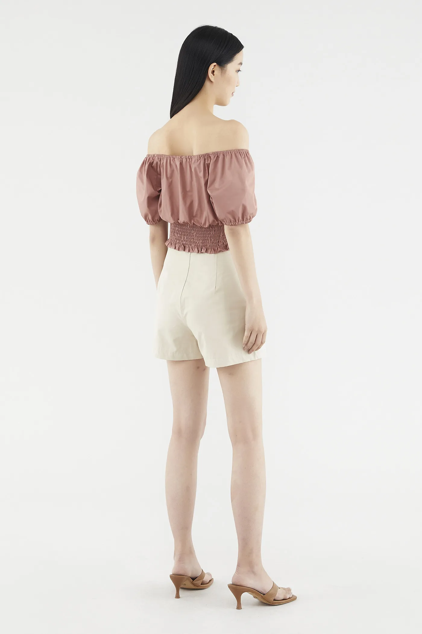 Caryse Flat-front Shorts