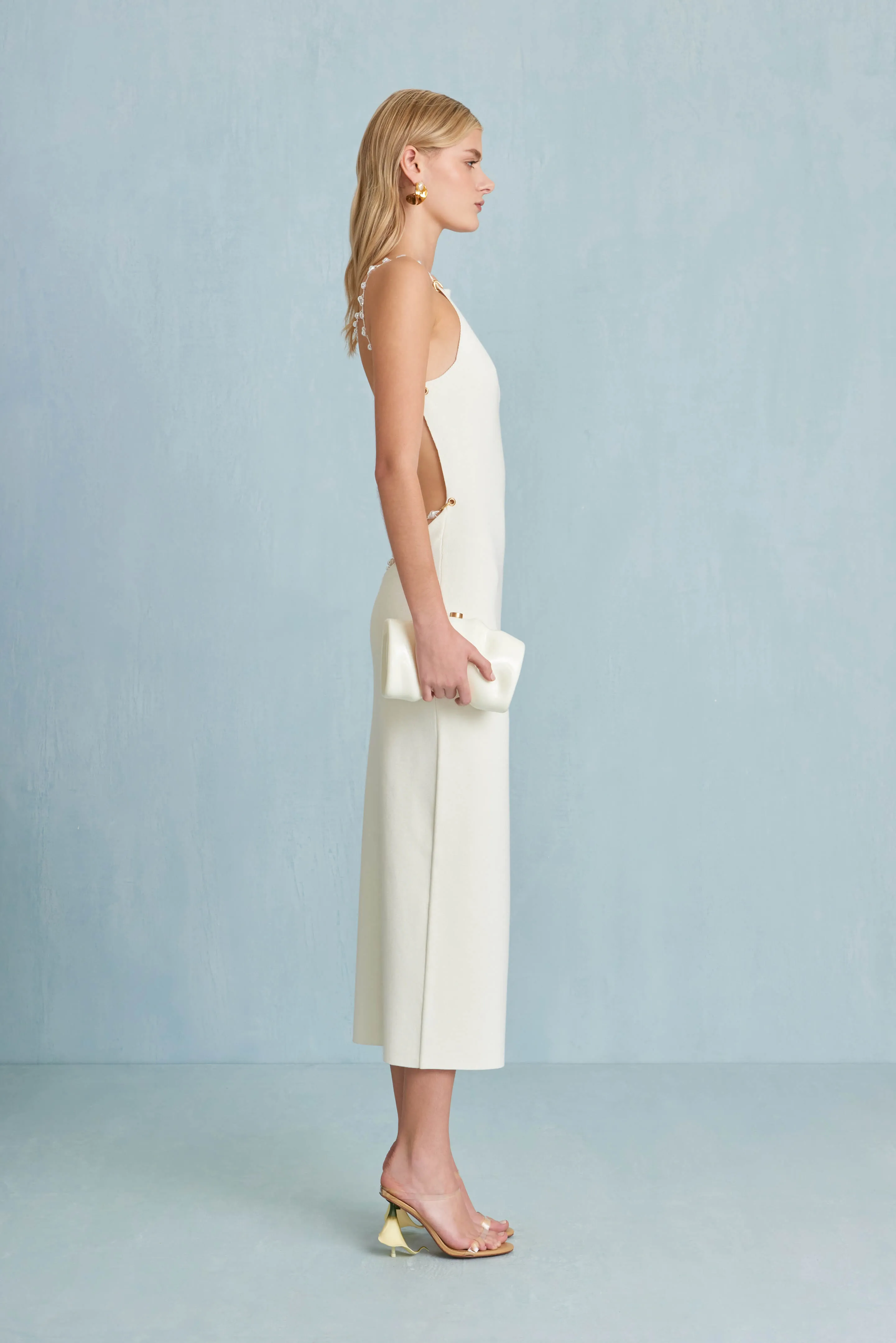 CASSI KNIT DRESS - OFF WHITE