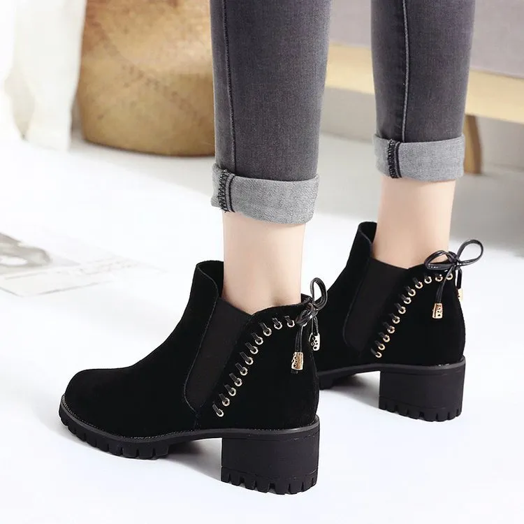 Casual Thick-heeled Boots