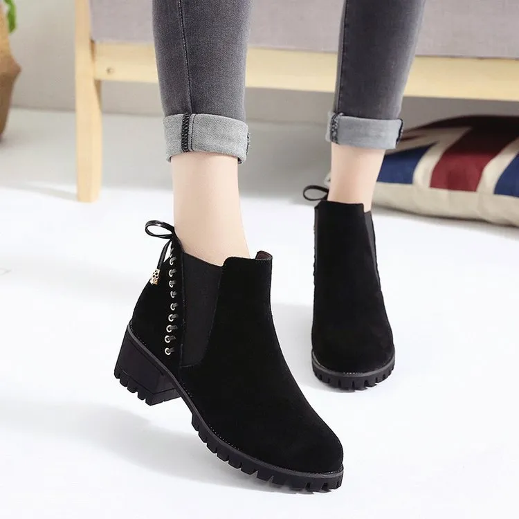 Casual Thick-heeled Boots