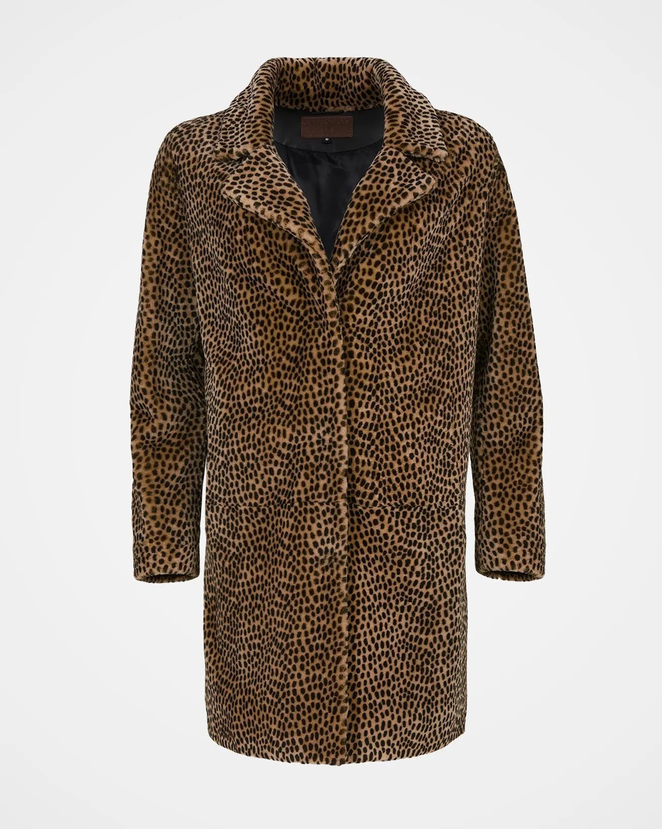 Animal Print Sheepskin Coat