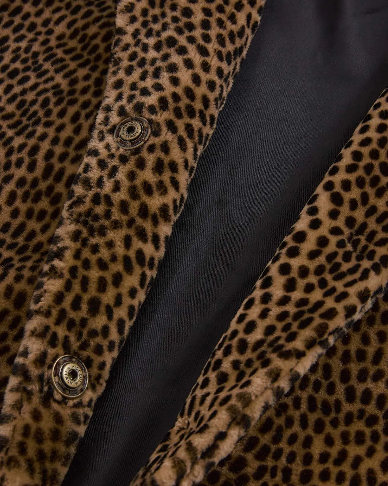 Animal Print Sheepskin Coat