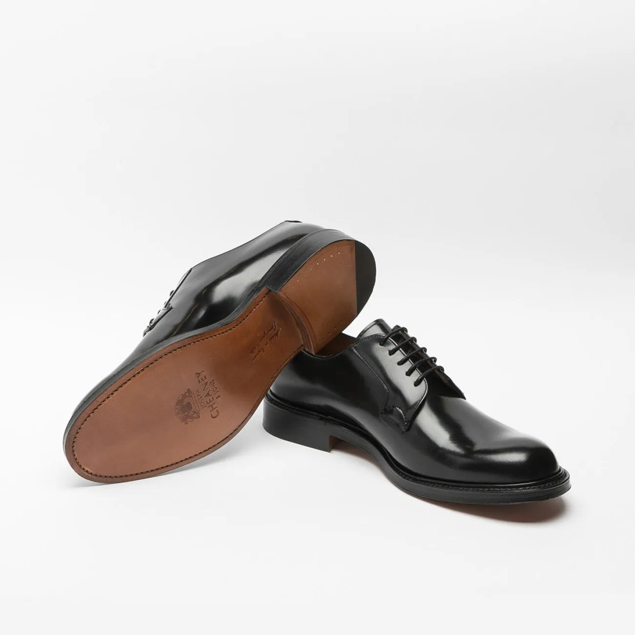 Cheaney Joseph & Sons Cheaney Joseph & Sons Wye II derby lace-up in black brushed leather