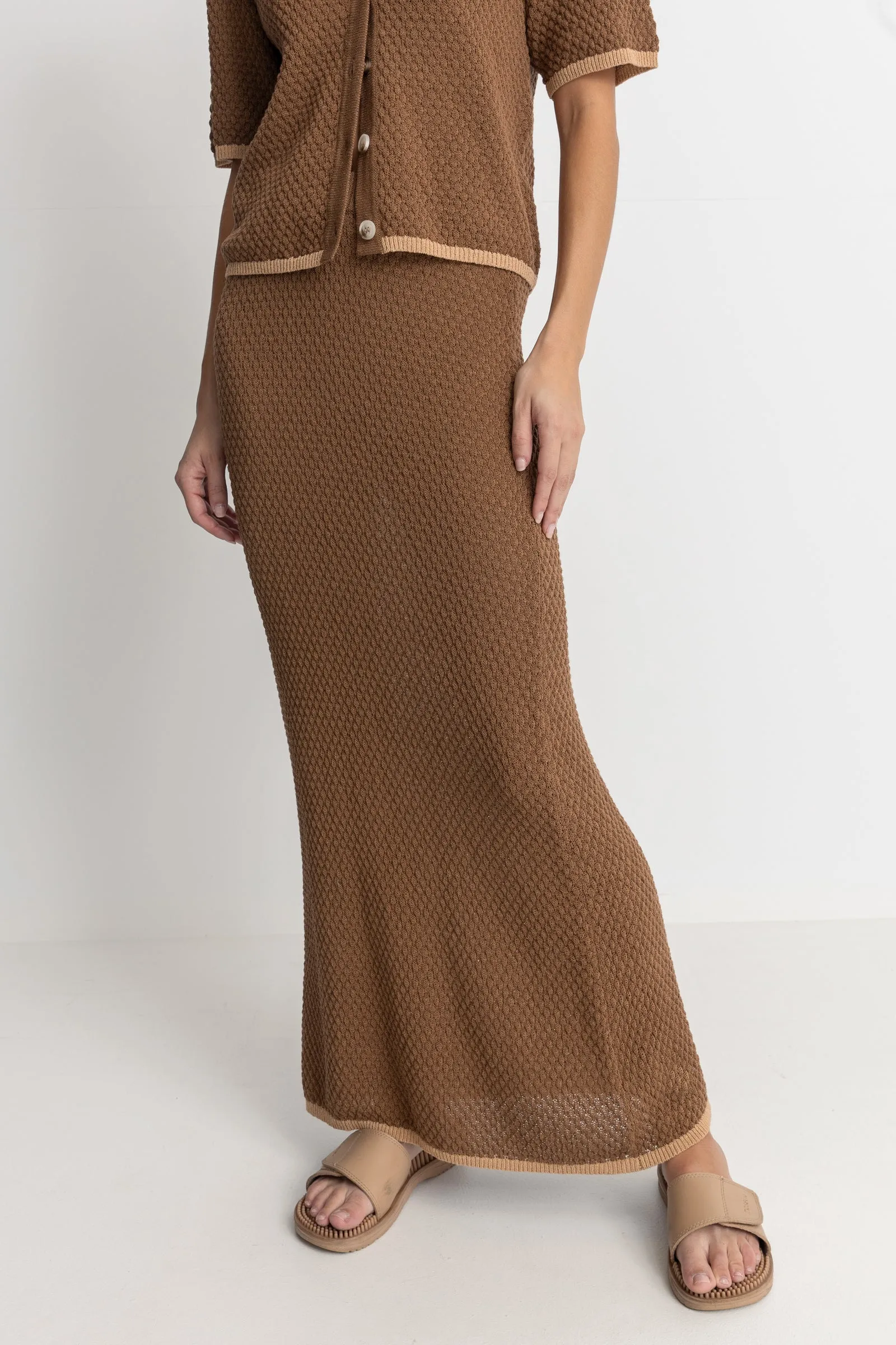 Chocolate Maxi Knit Skirt - Joni