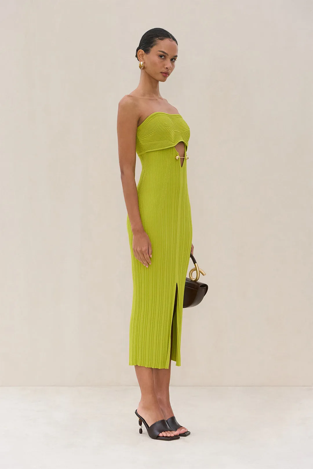 CHRISTY KNIT DRESS - ALGAE