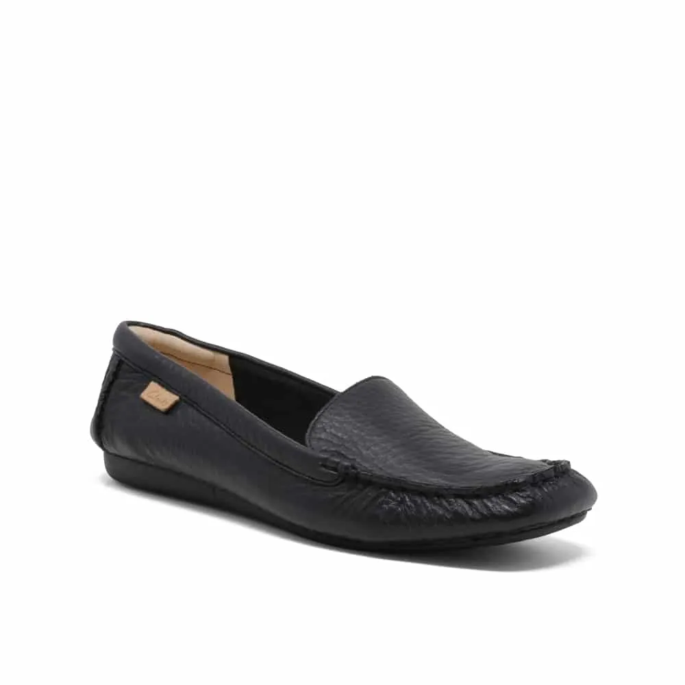 Classic Black Leather Moccasins by CLARKS