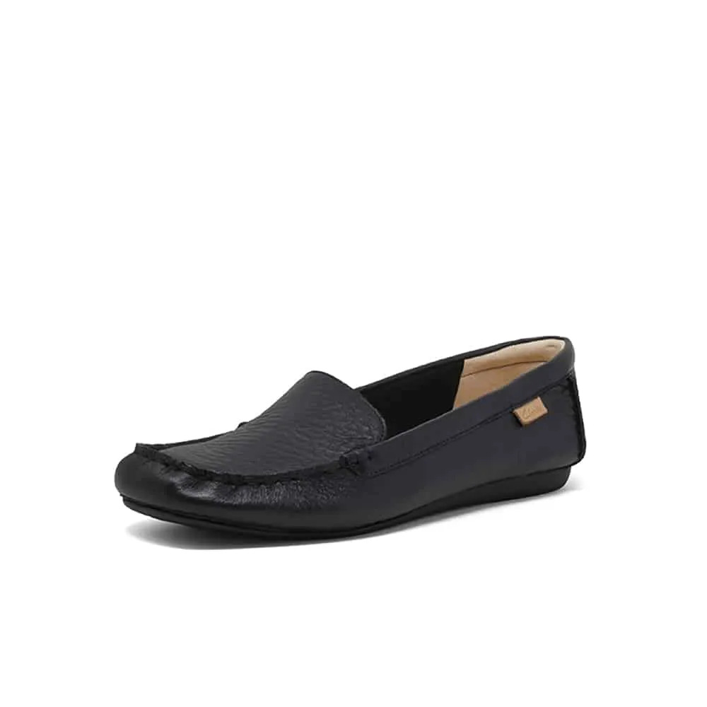 Classic Black Leather Moccasins by CLARKS