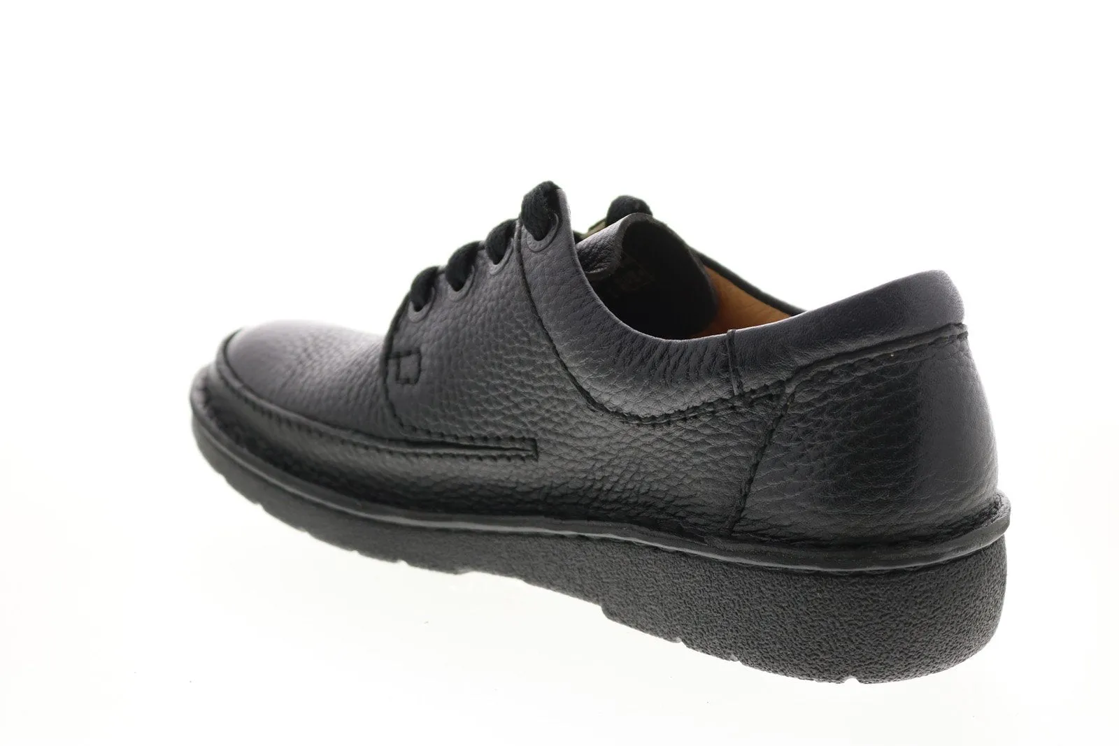 Clarks Men's Black Leather Plain Toe Oxfords