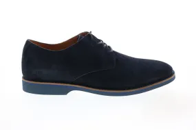 Clarks Men's Blue Suede Plain Toe Oxfords