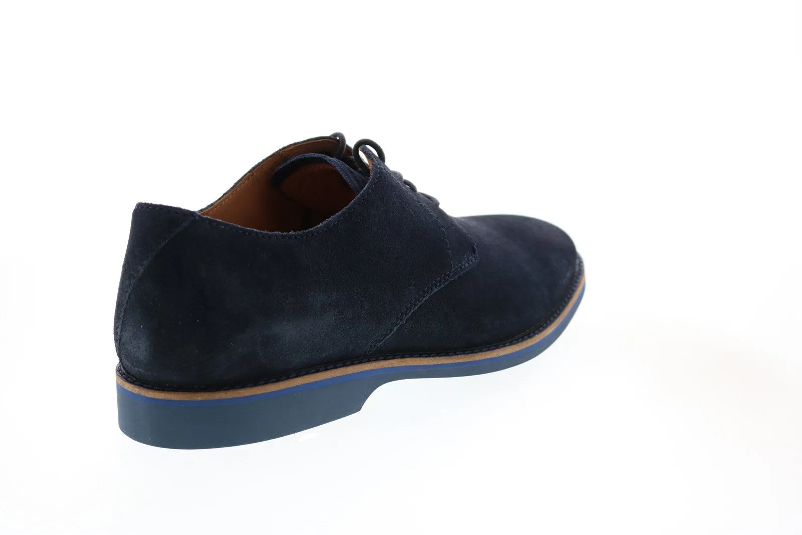 Clarks Men's Blue Suede Plain Toe Oxfords