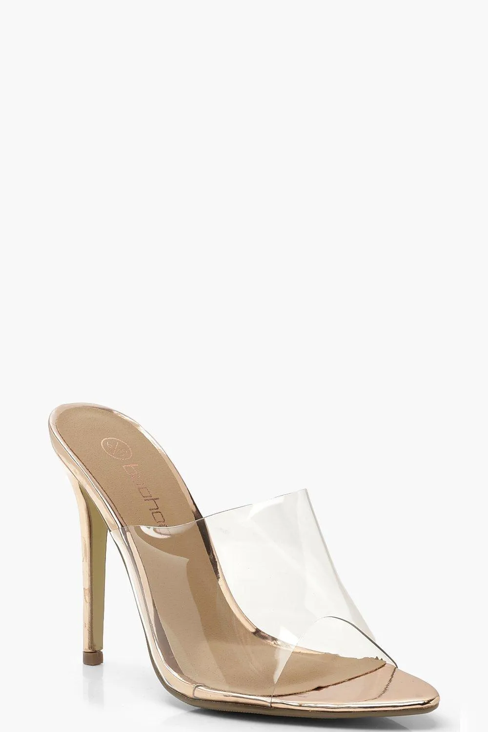 Clear Pointed Mule Heels