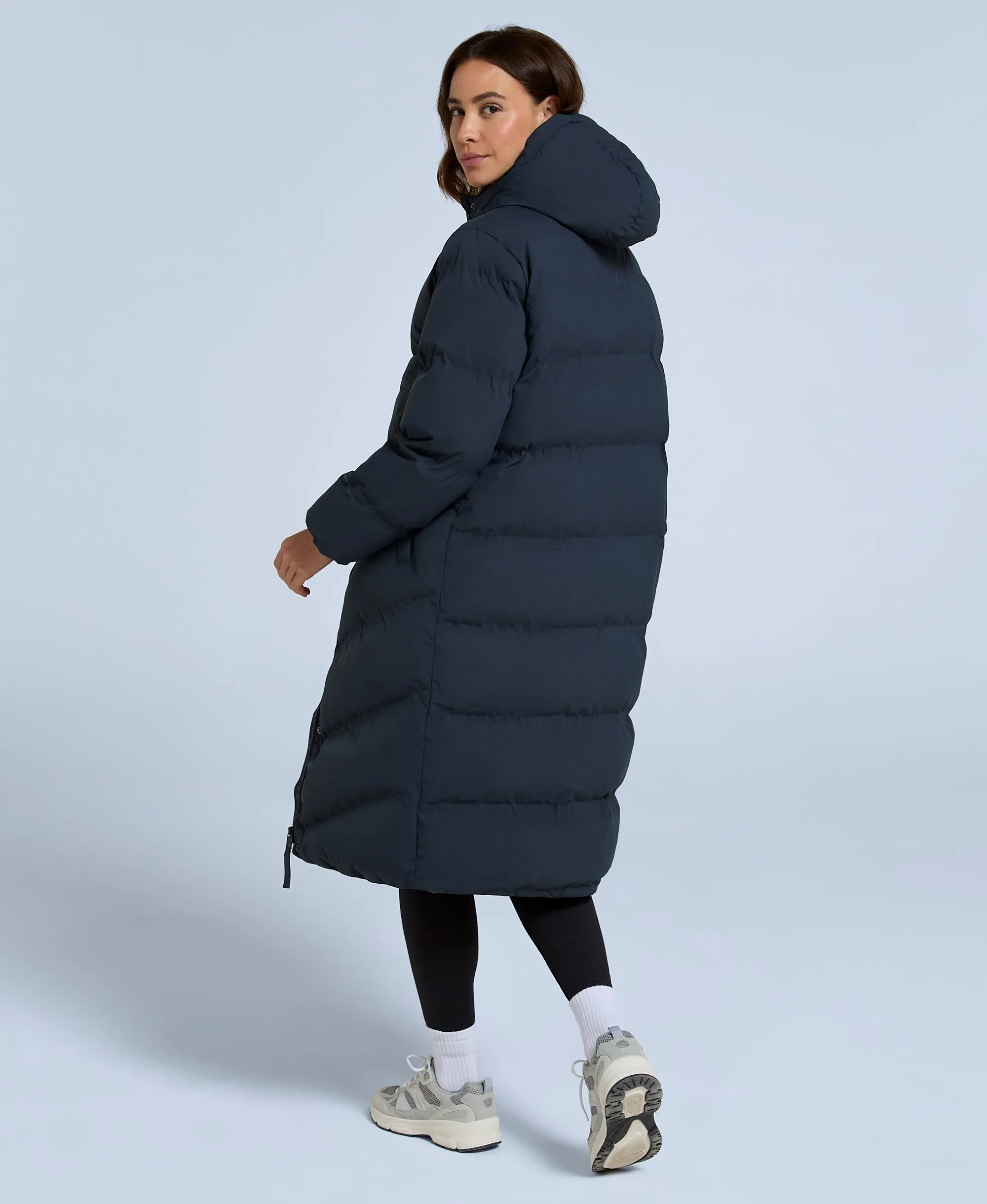 Cocoon Womens Borg Lined Padded Coat - Navy