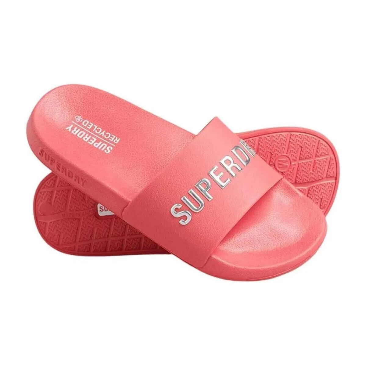 Vegan Pool Slide Sandal in Code Logo Design