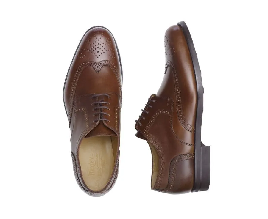 Cognac Derby Shoes - Rubber outsole - PELL CLASSIC GOMME CITY