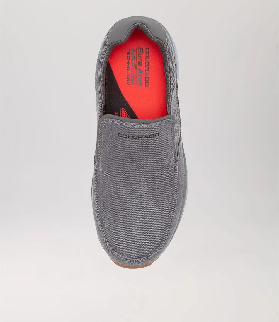 COLORADO Zibo Grey Canvas Sneakers