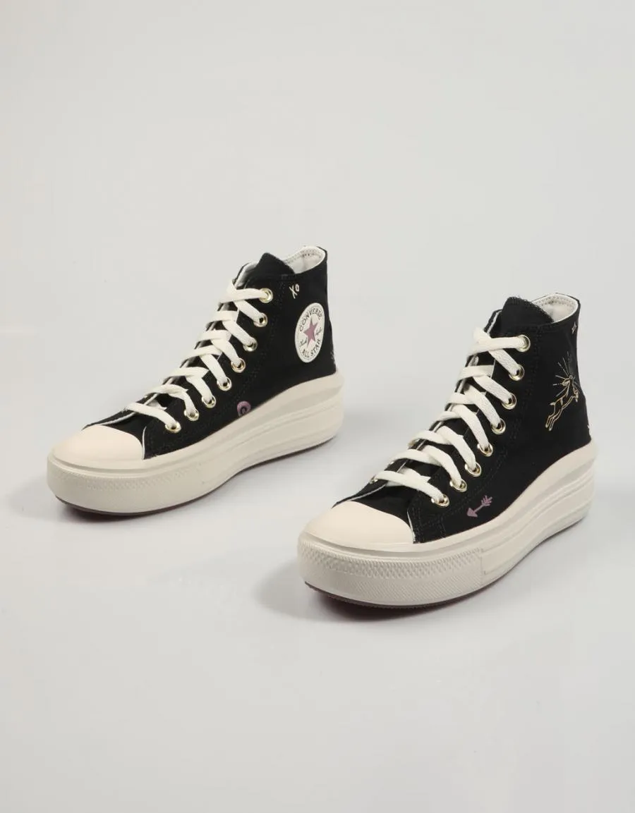 converse chuck taylor all star move sneakers in black