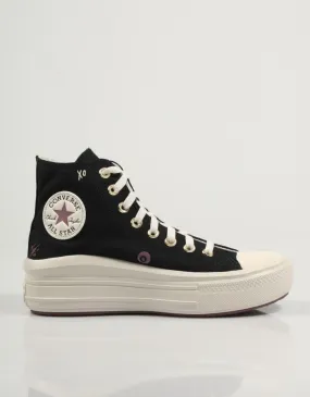 converse chuck taylor all star move sneakers in black