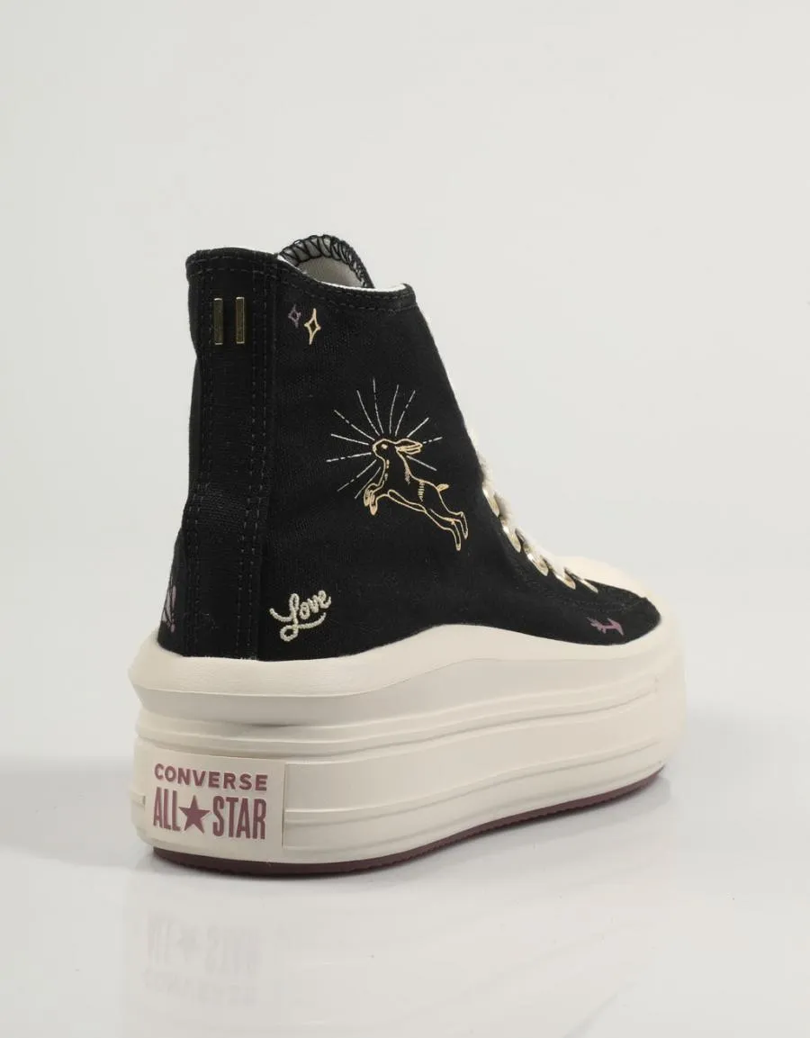 converse chuck taylor all star move sneakers in black