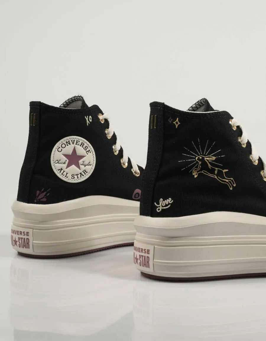 converse chuck taylor all star move sneakers in black