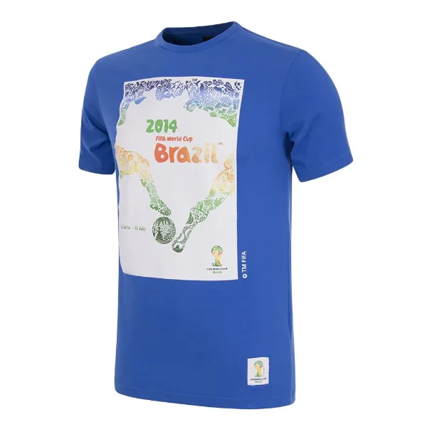 COPA Football - Brazil World Cup 2014 Poster T-Shirt - Blue