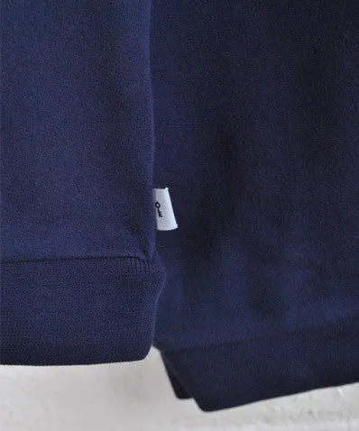 Cord Panel Sweatshirt Navy