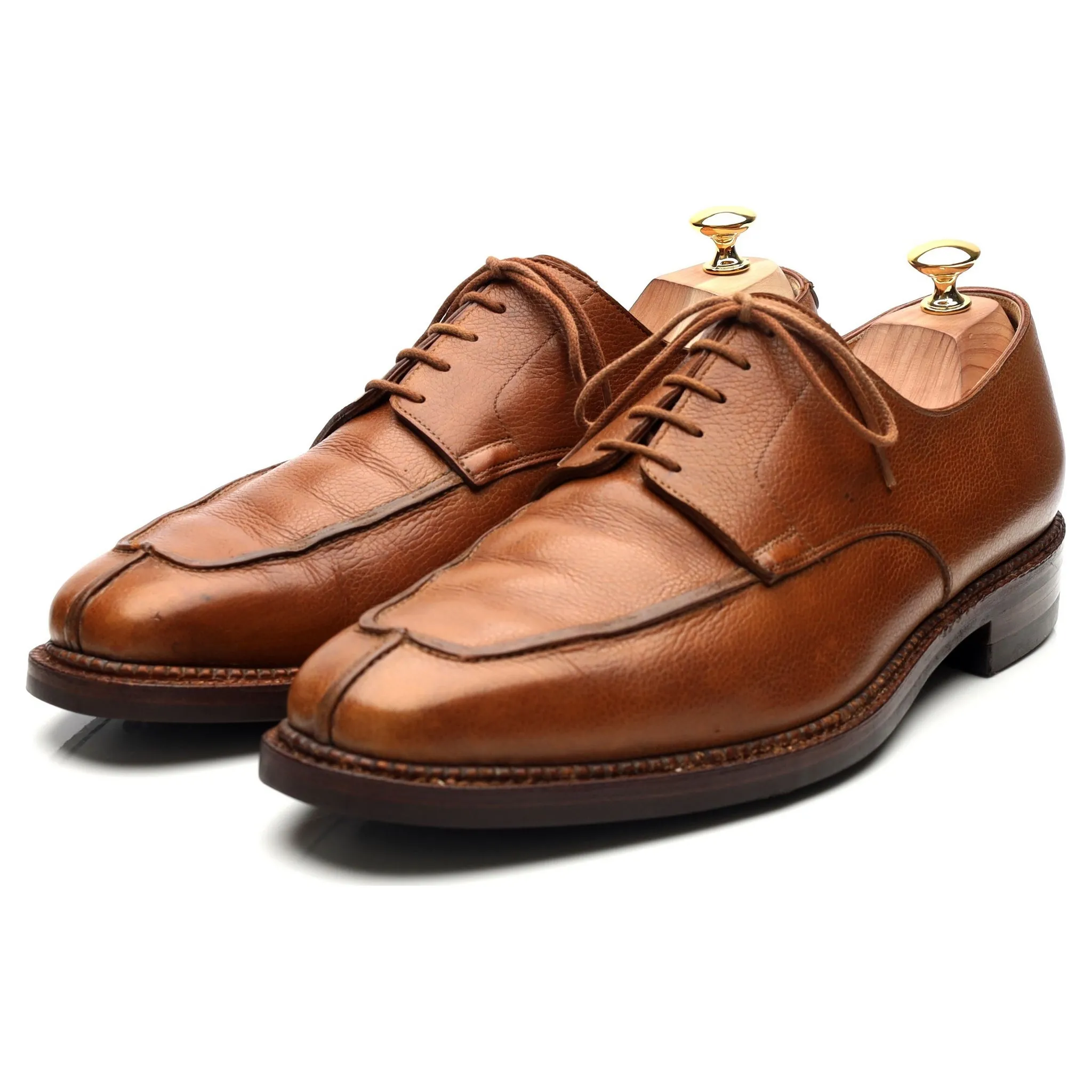 Crockett & Jones 'Falmouth' Tan Brown Leather Derby UK 10.5 E