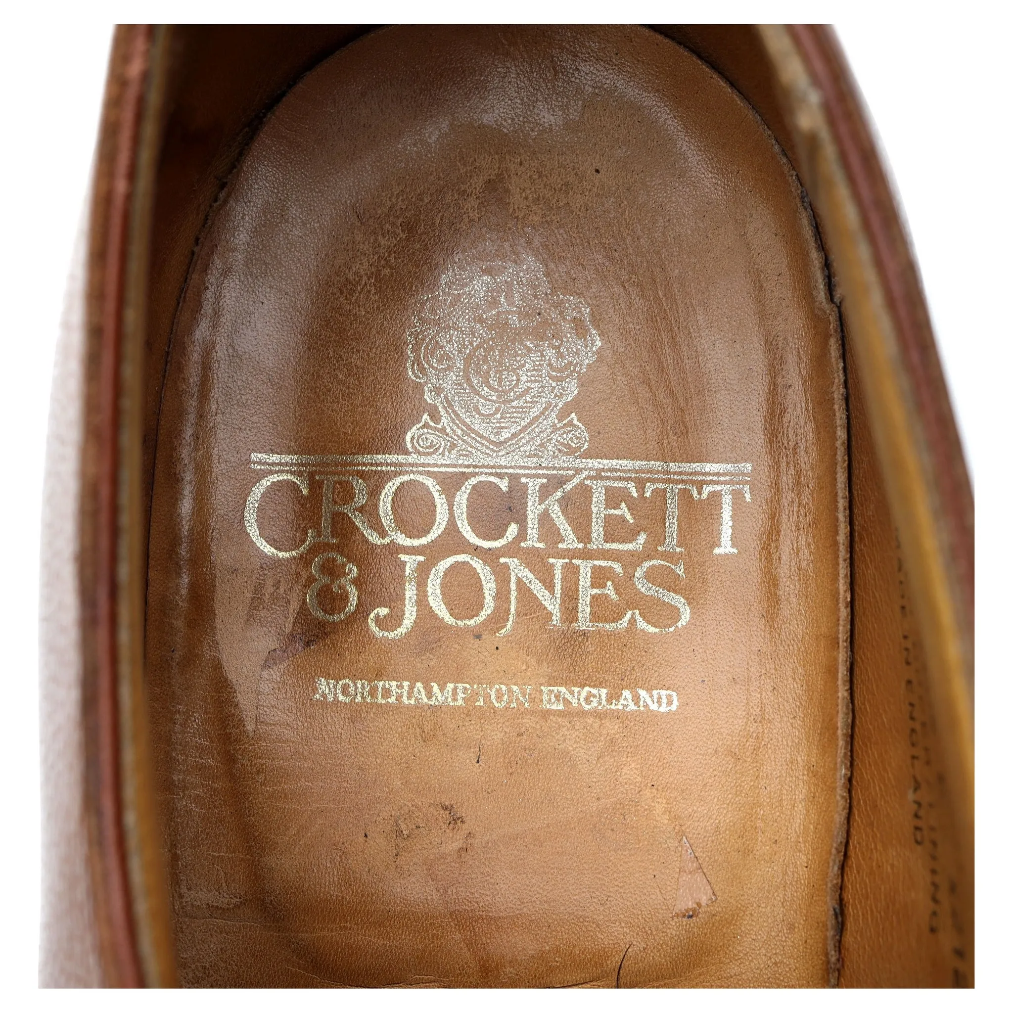 Crockett & Jones 'Falmouth' Tan Brown Leather Derby UK 10.5 E