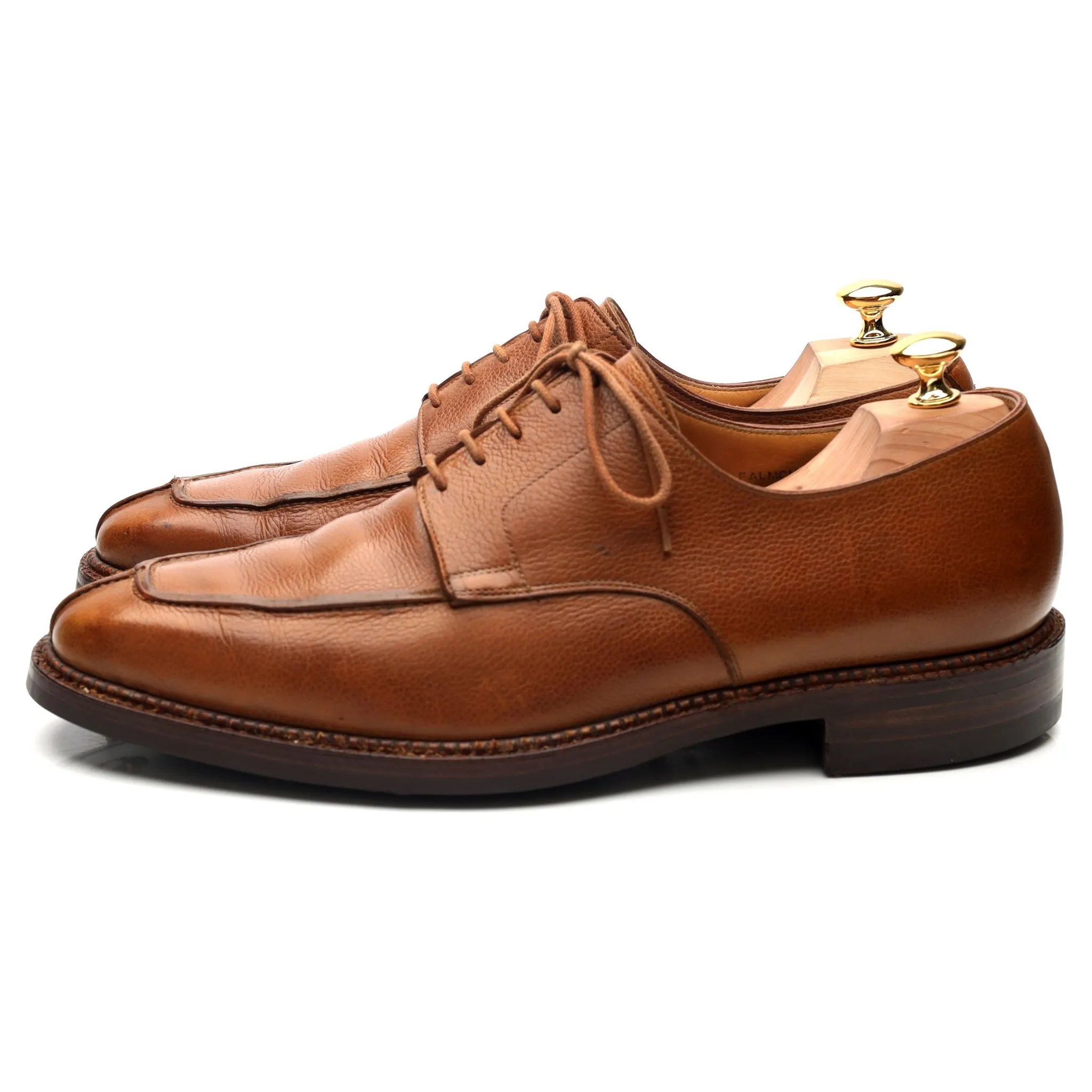 Crockett & Jones 'Falmouth' Tan Brown Leather Derby UK 10.5 E