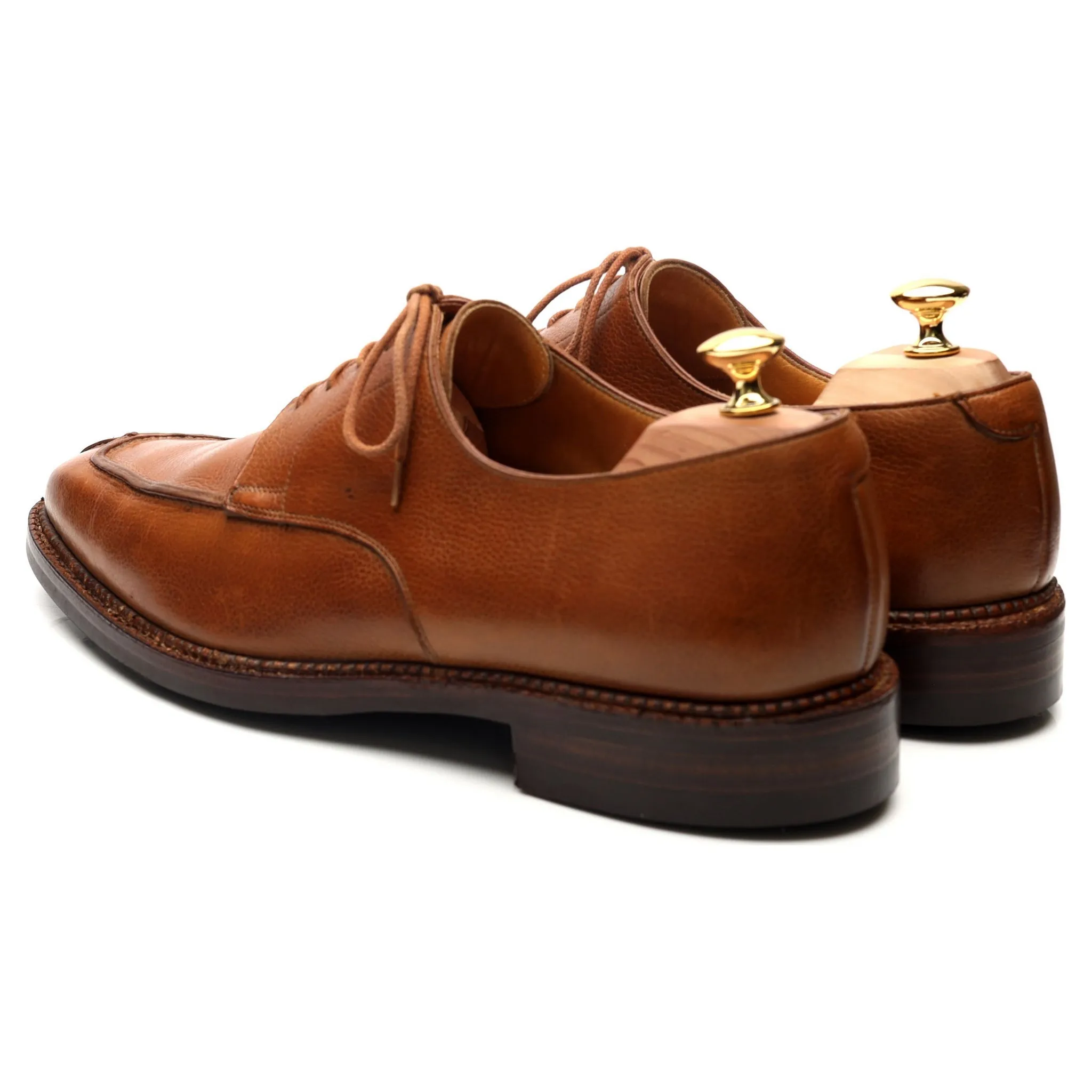 Crockett & Jones 'Falmouth' Tan Brown Leather Derby UK 10.5 E