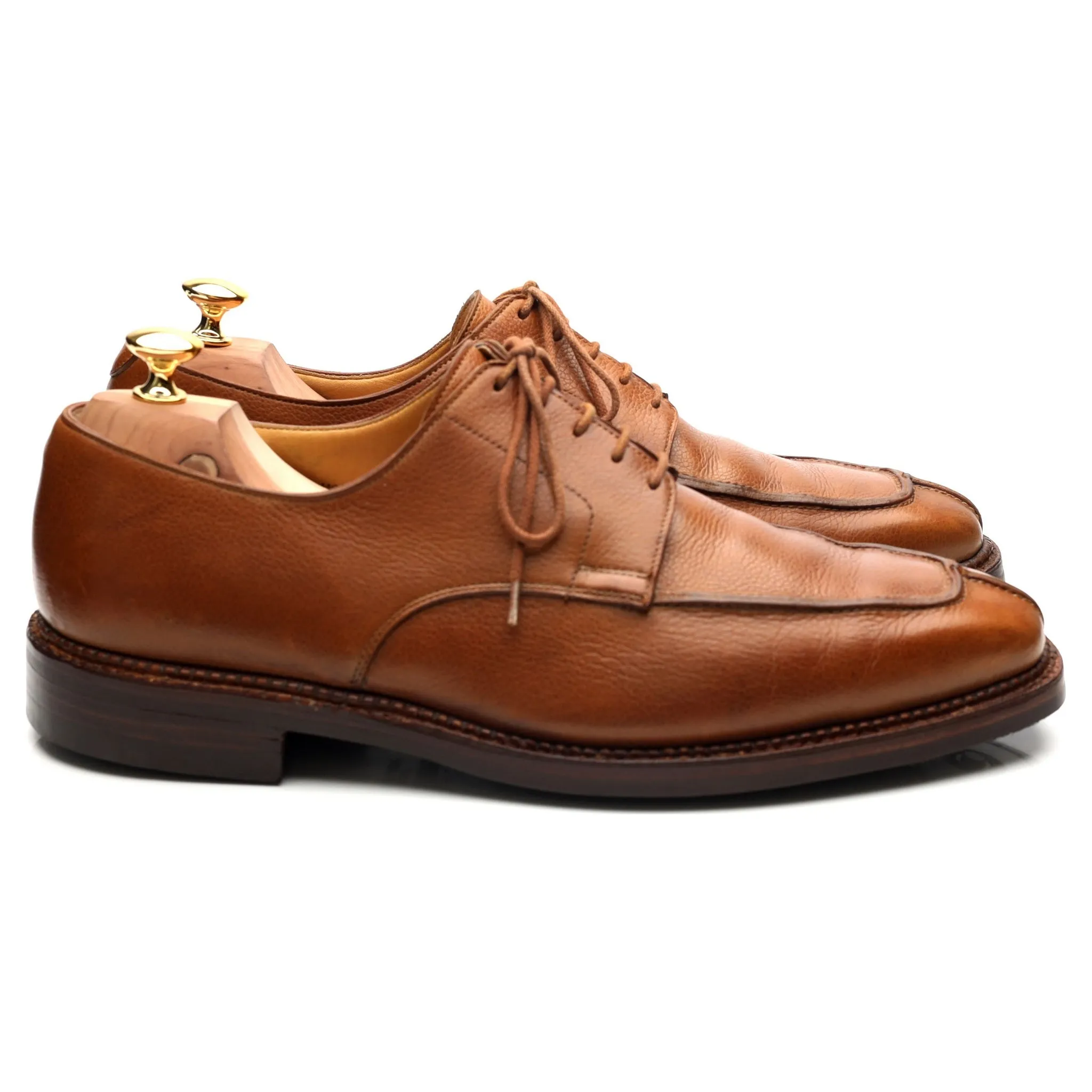 Crockett & Jones 'Falmouth' Tan Brown Leather Derby UK 10.5 E