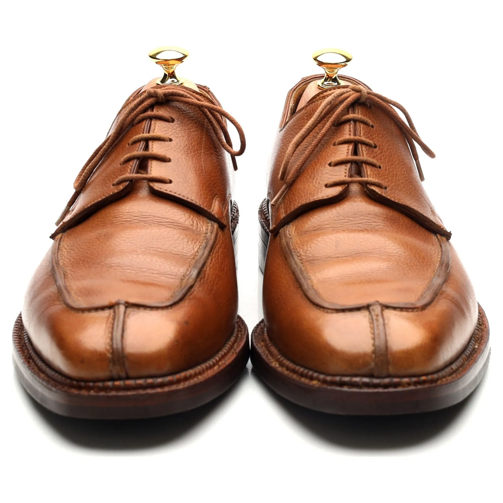 Crockett & Jones 'Falmouth' Tan Brown Leather Derby UK 10.5 E