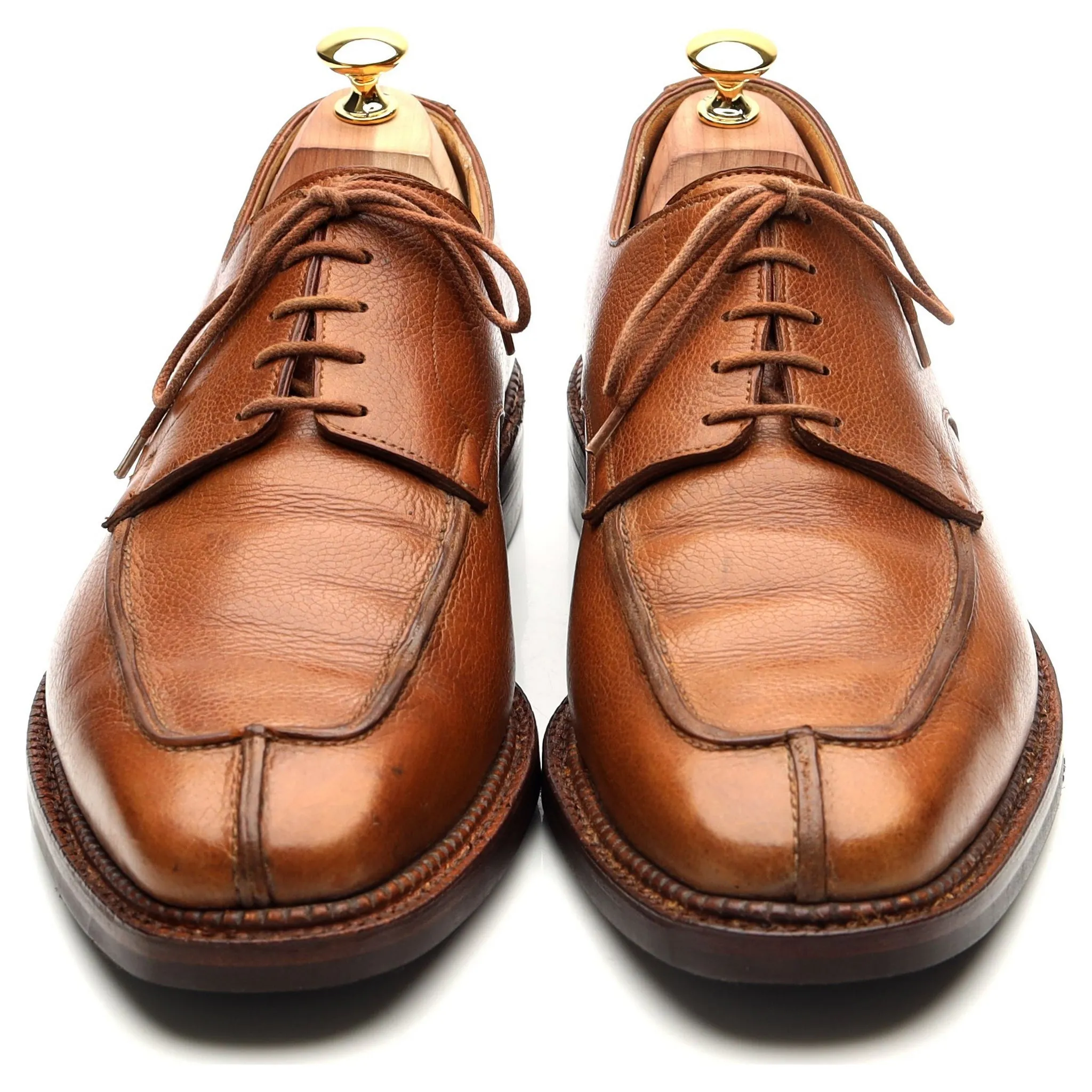 Crockett & Jones 'Falmouth' Tan Brown Leather Derby UK 10.5 E