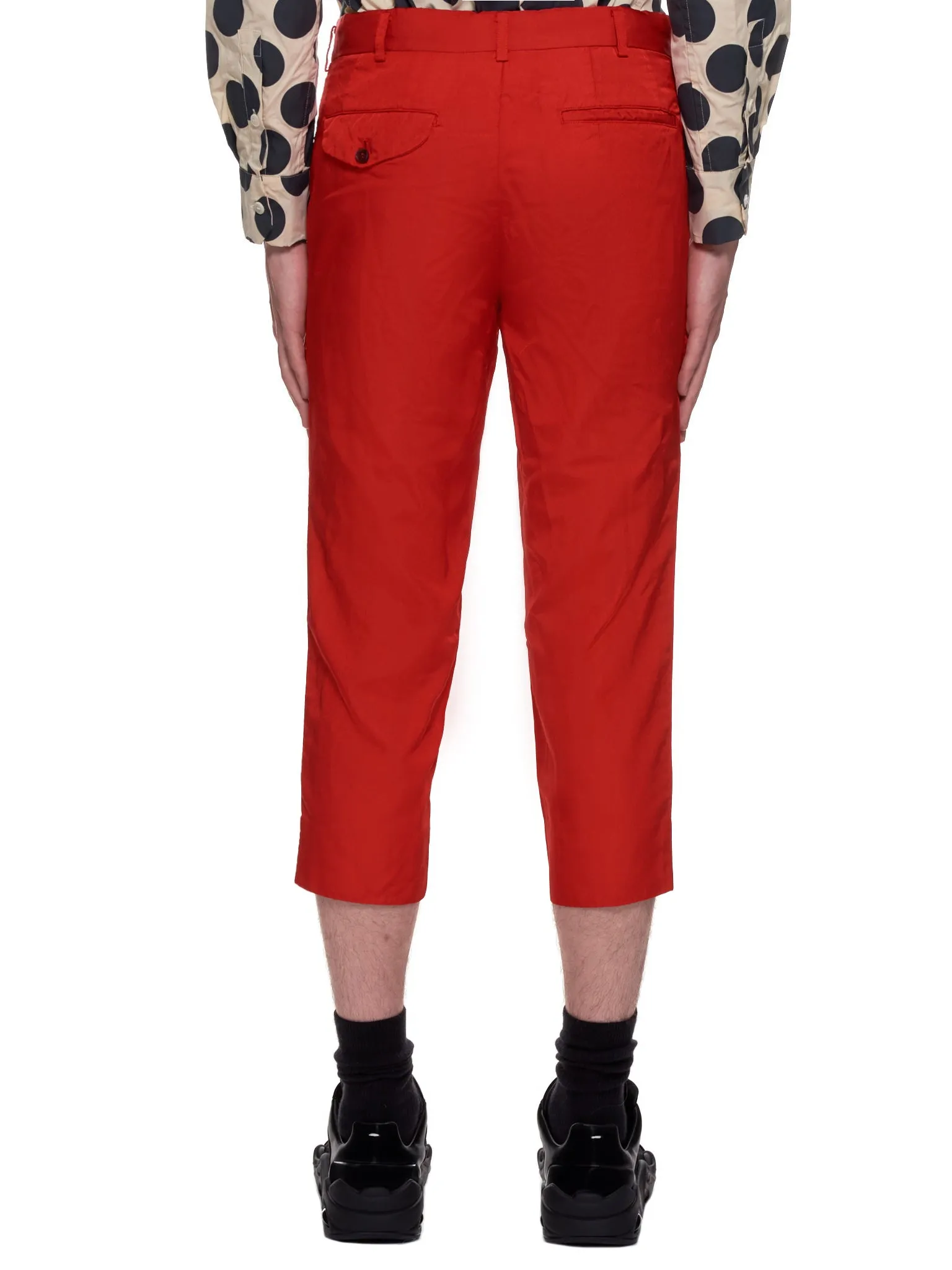 Cropped Wrinkle Trousers (PF-P051-051-RED)