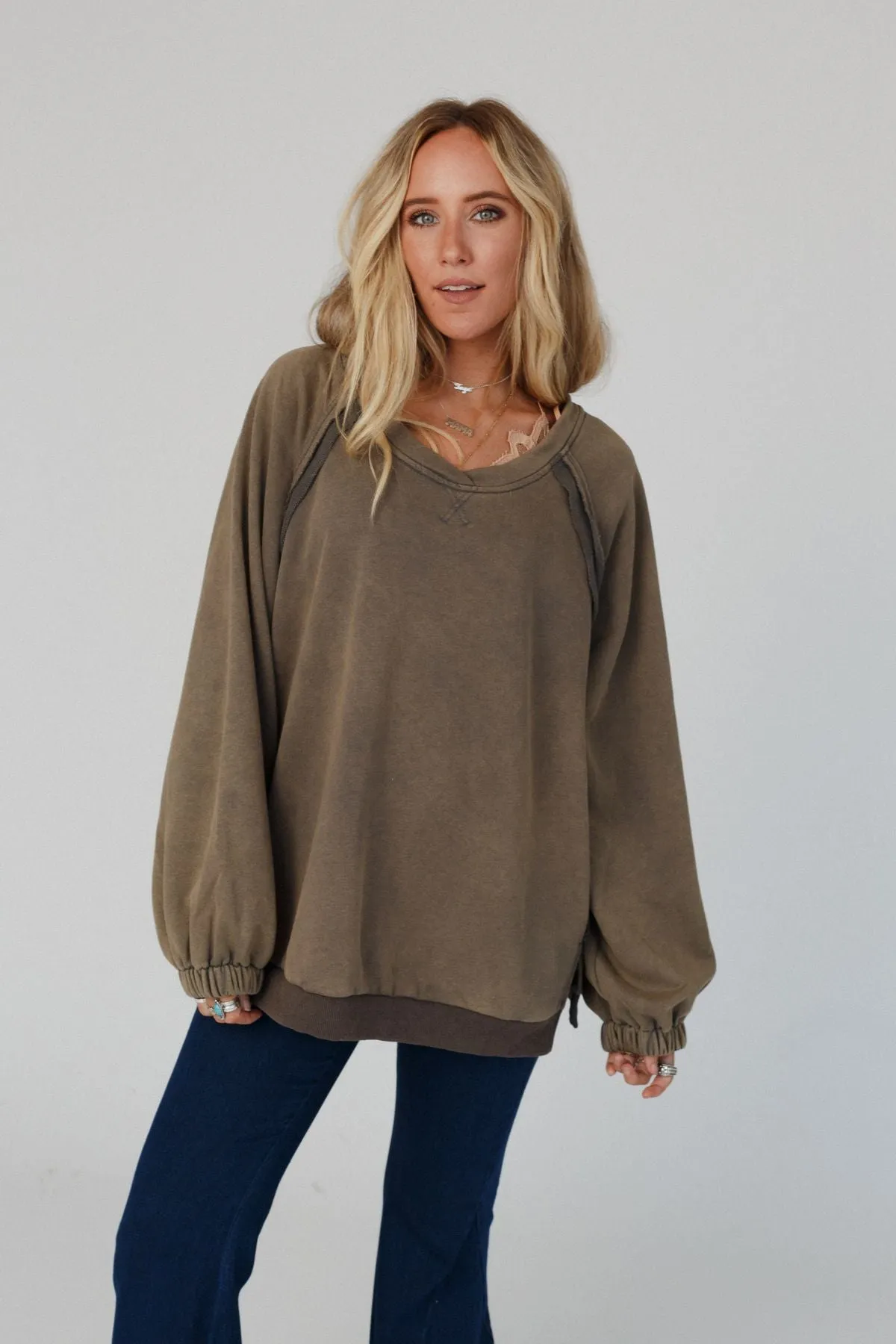 Crossed Paths Sweatshirt in Dusty Charcoal