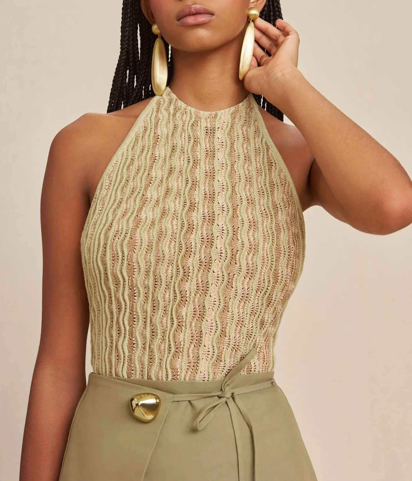 Cult Gaia Beach Combo Aalia Knitted Top