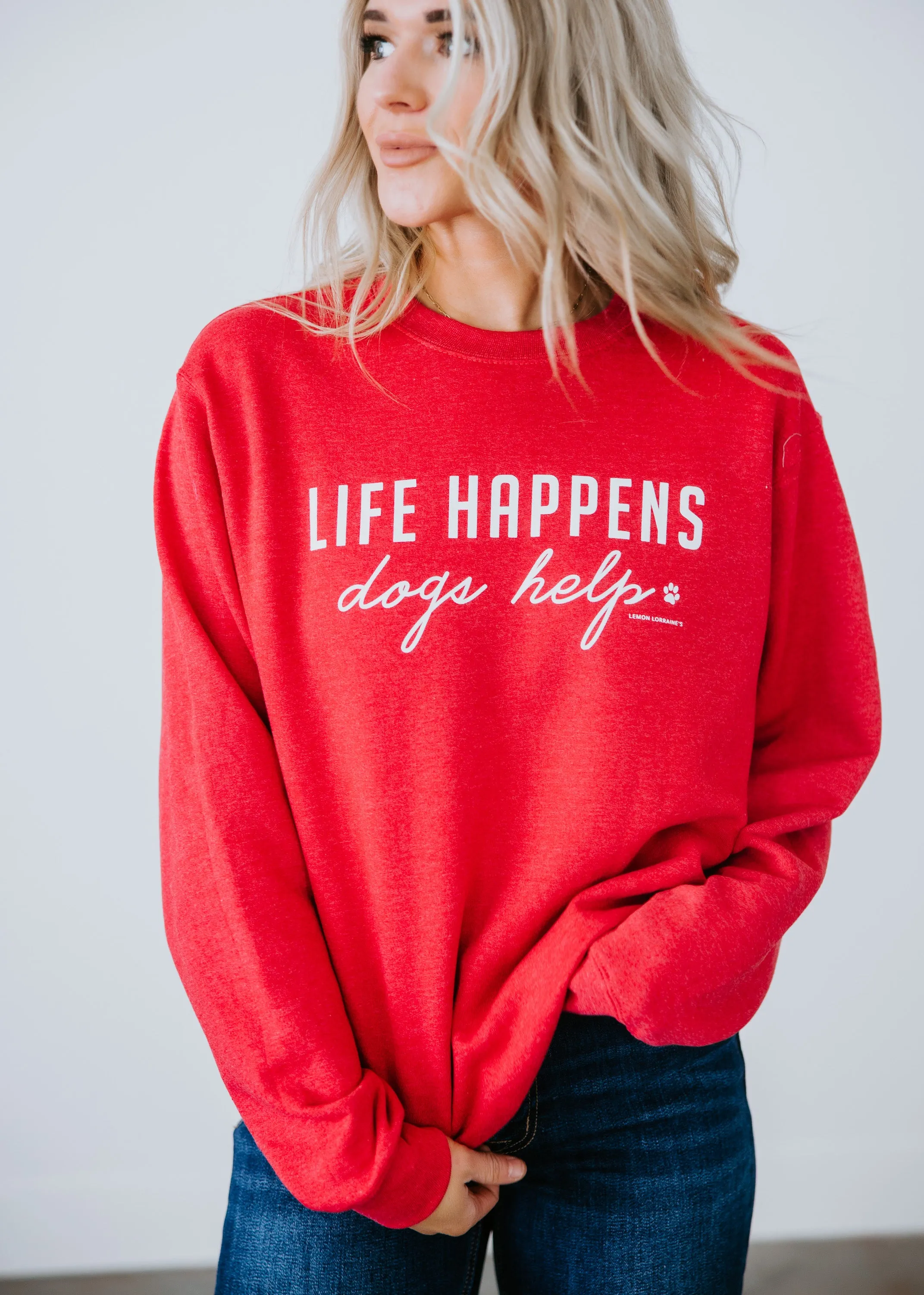 Curvy Life Happens Graphic Sweatshirt