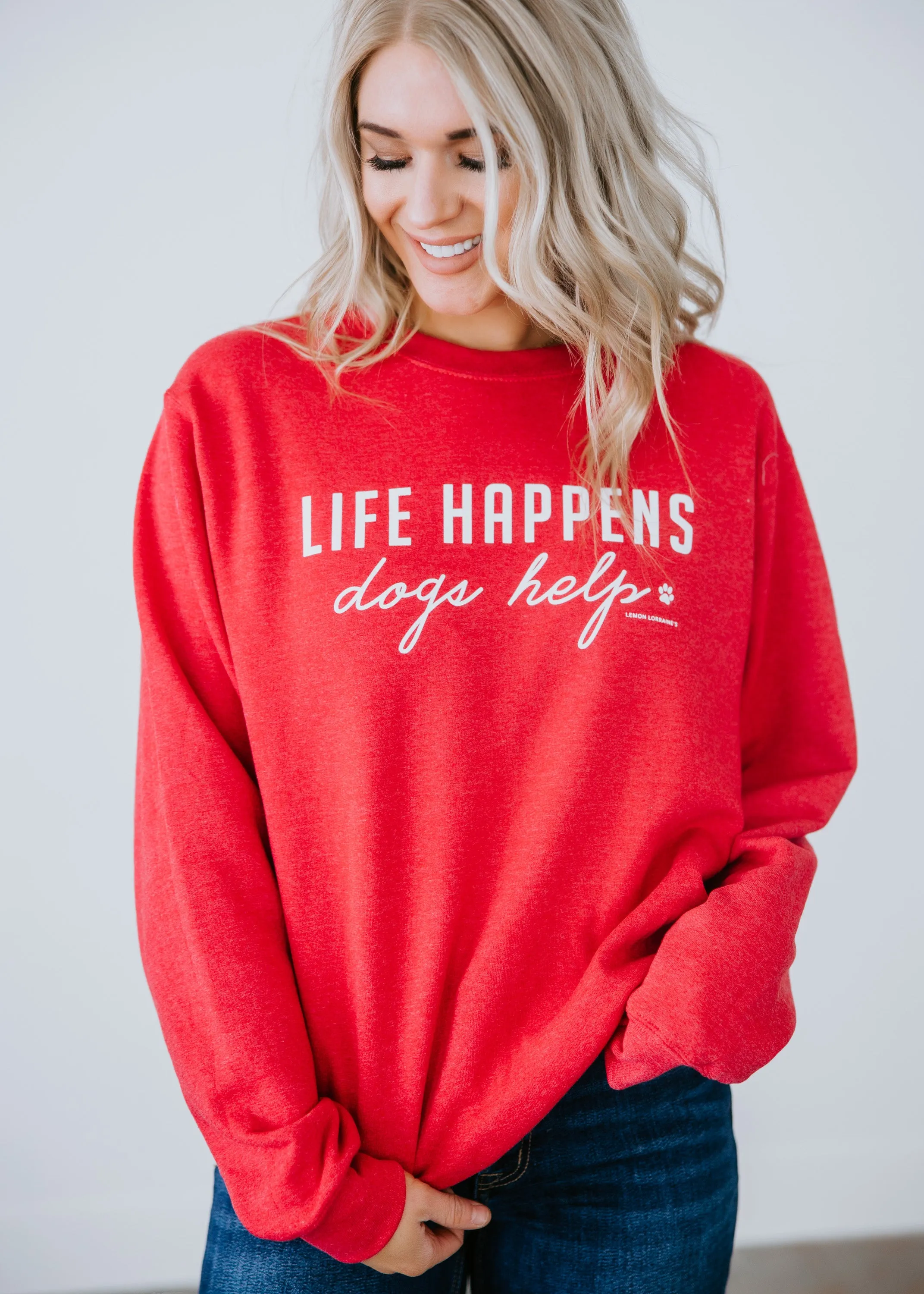 Curvy Life Happens Graphic Sweatshirt