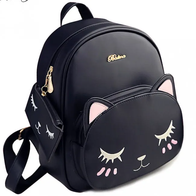 Cute Cat Print Cartoon School Backpacks