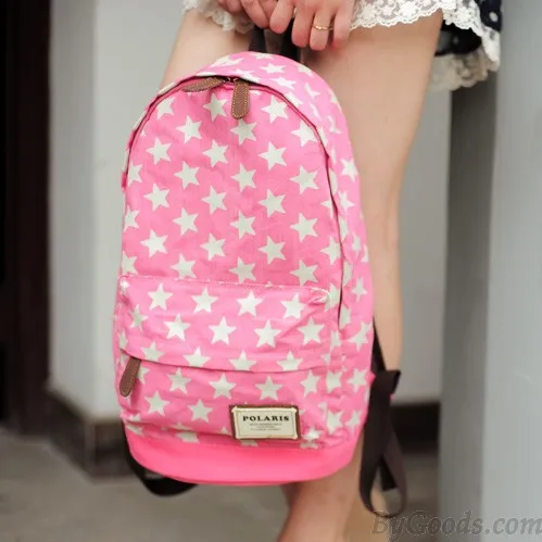 Cute Star Print Denim Backpacks for Sale