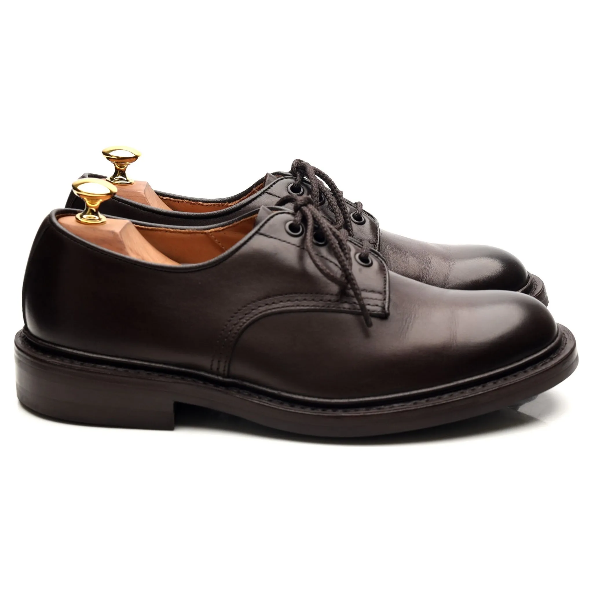 'Daniel' Dark Brown Leather Derby UK 7