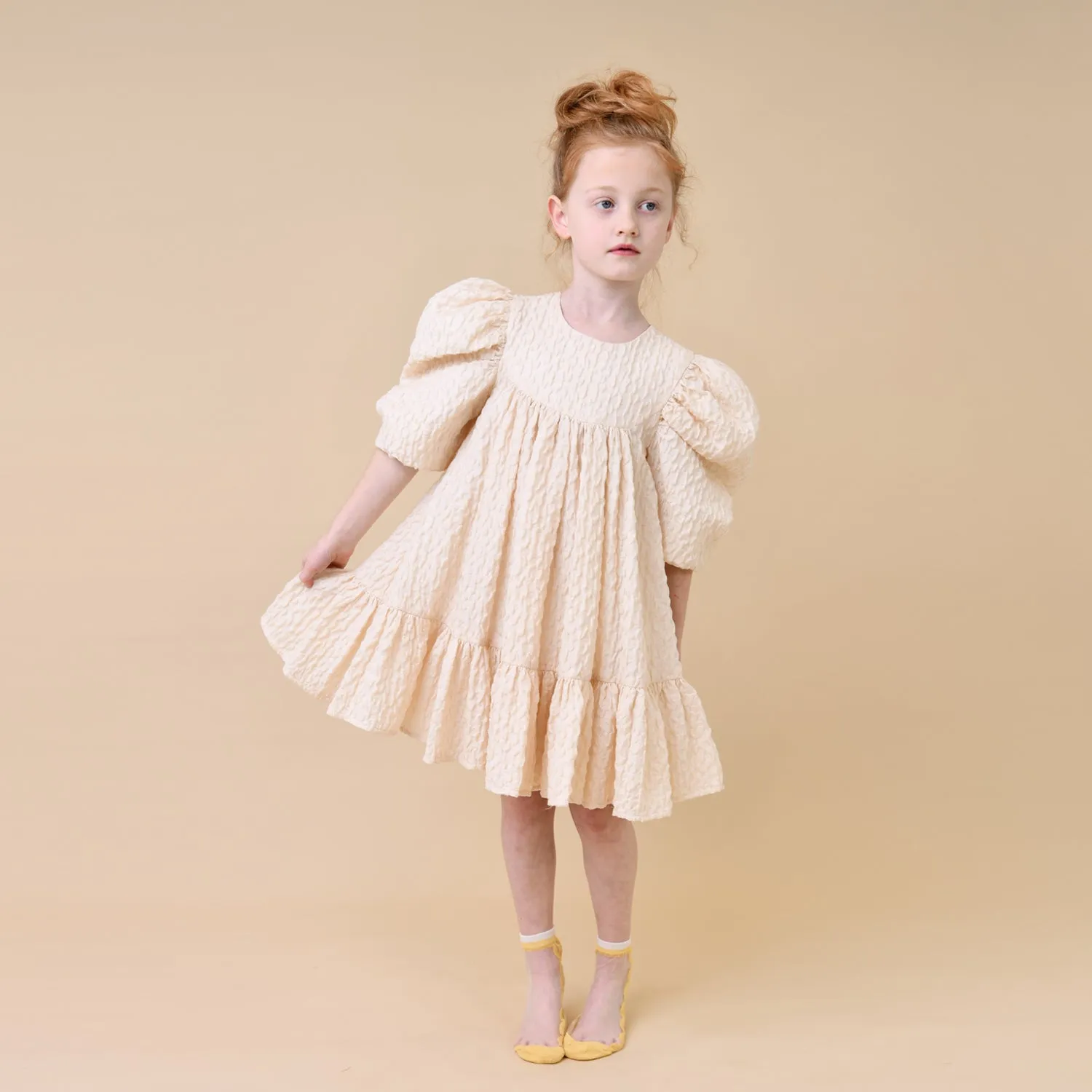 Creme Flowers Darcy Dress