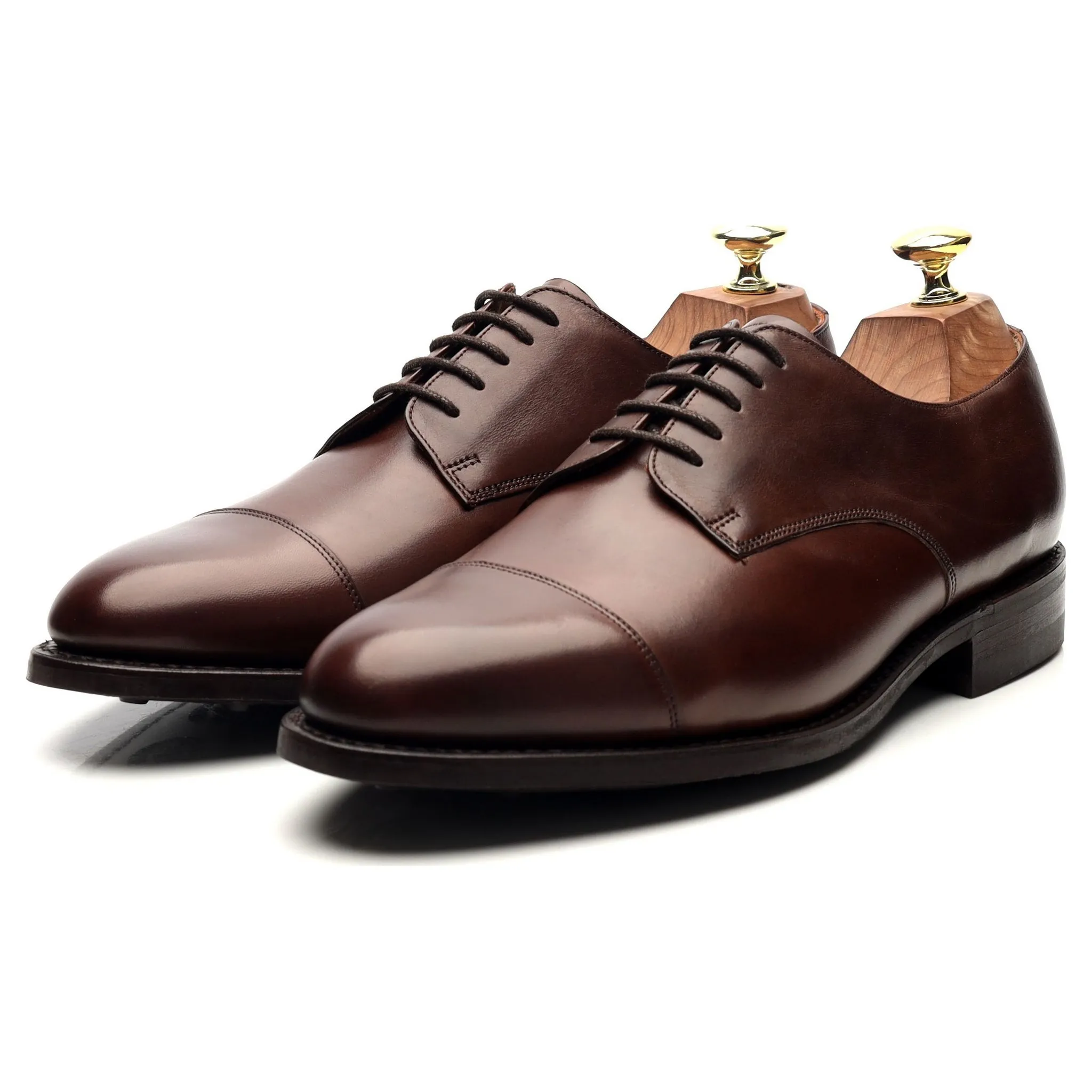 Dark Brown Leather Derby UK 7.5 E