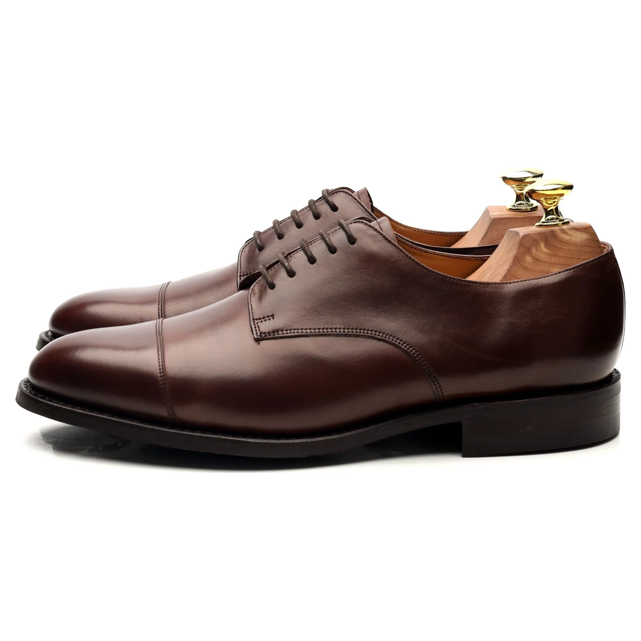 Dark Brown Leather Derby UK 7.5 E