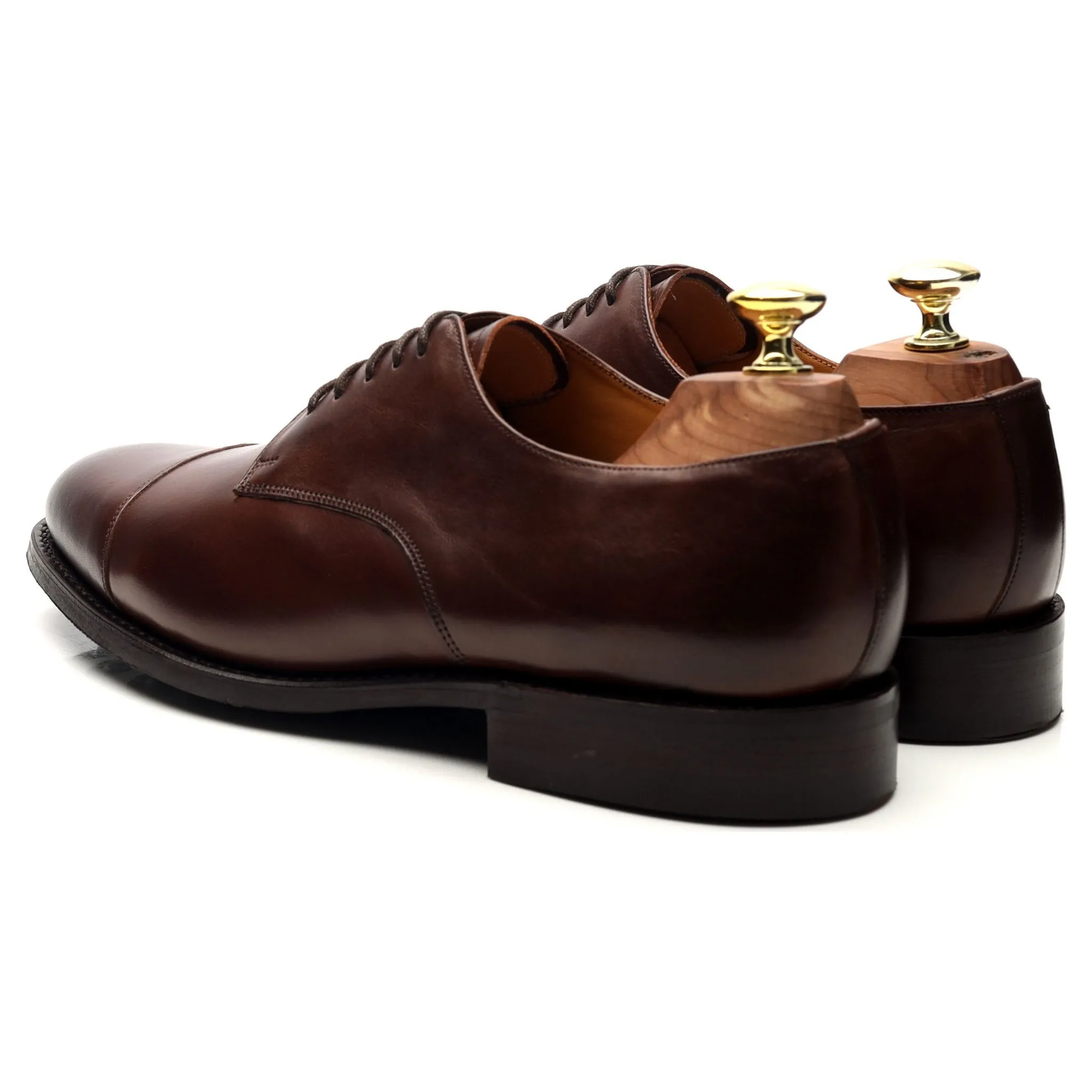 Dark Brown Leather Derby UK 7.5 E