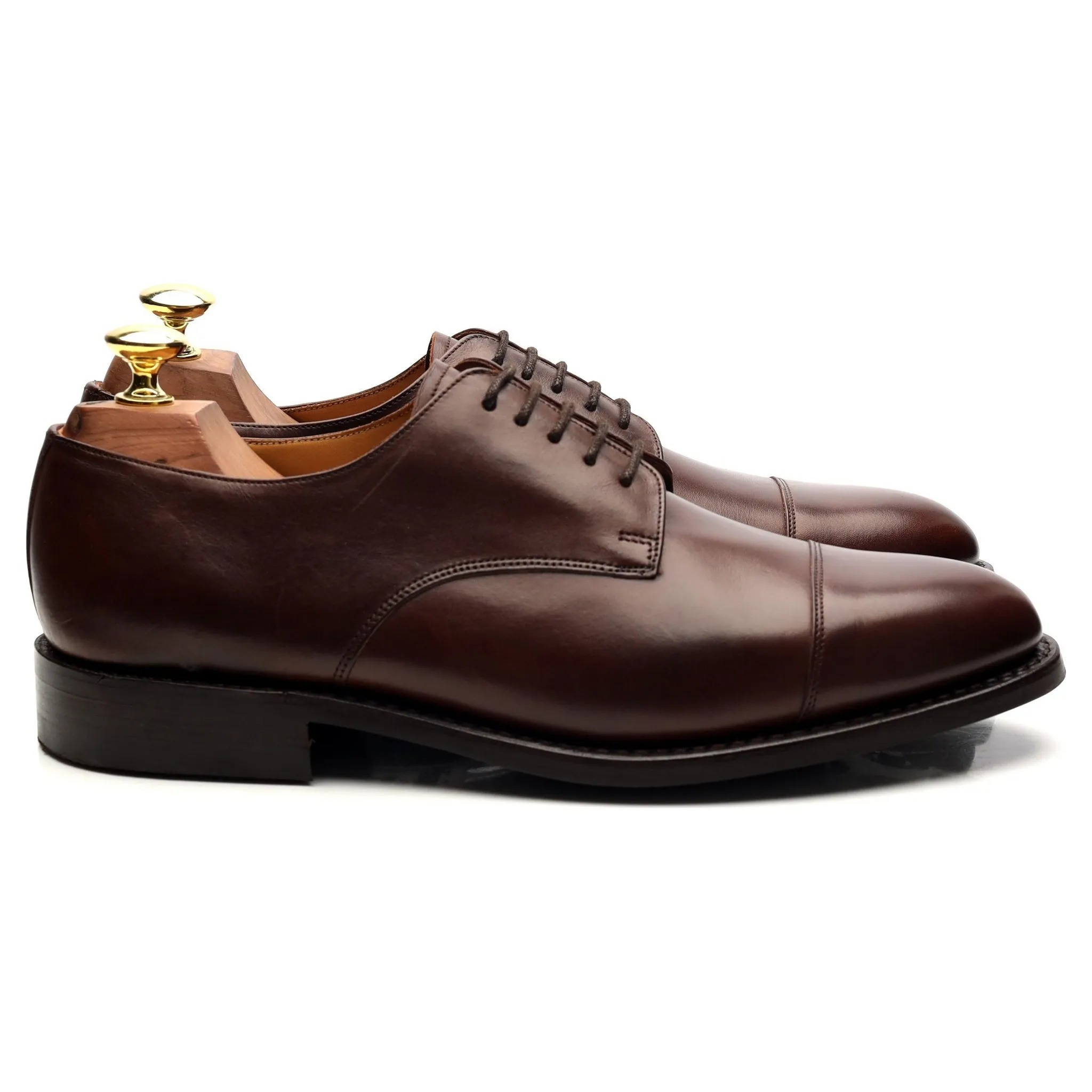 Dark Brown Leather Derby UK 7.5 E