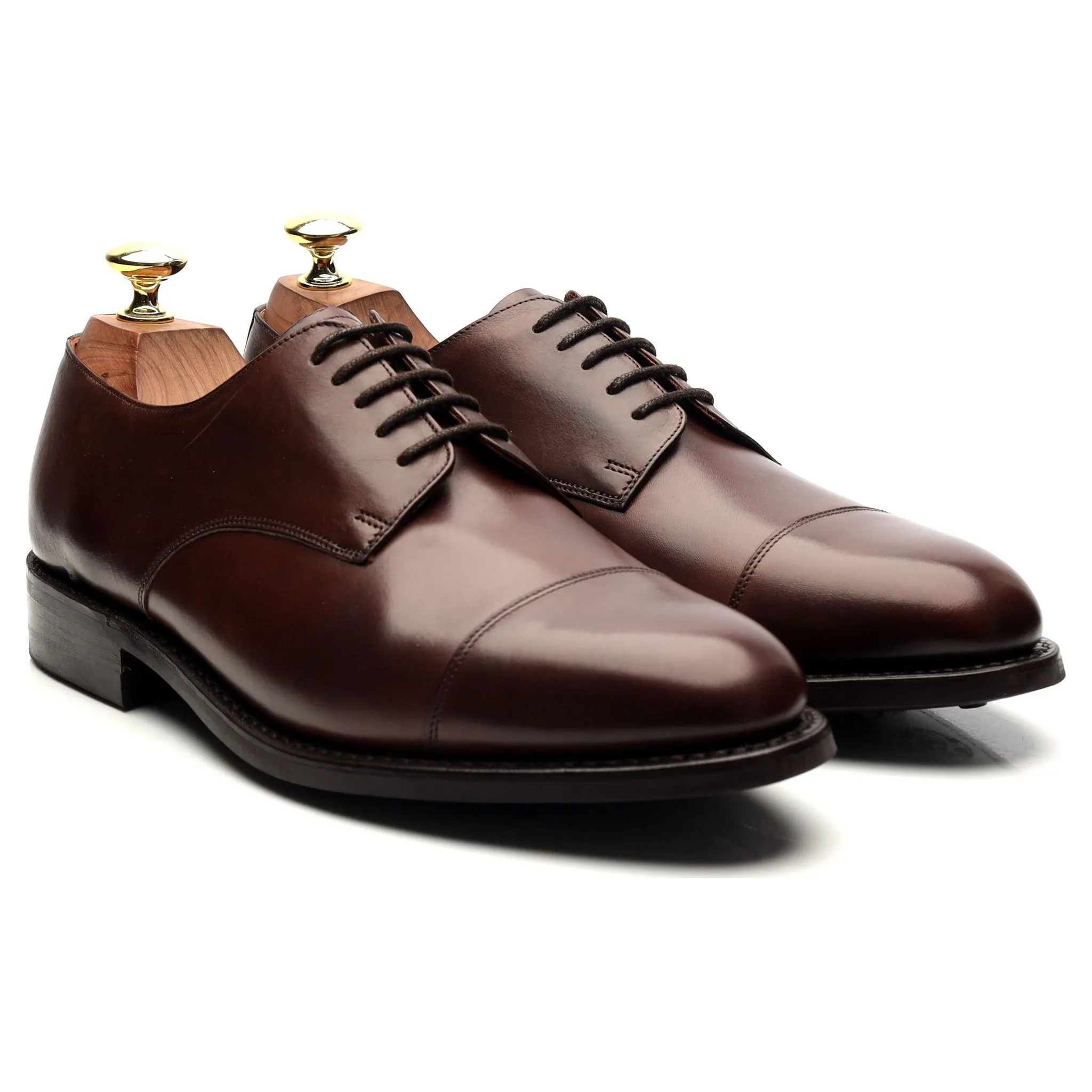 Dark Brown Leather Derby UK 7.5 E