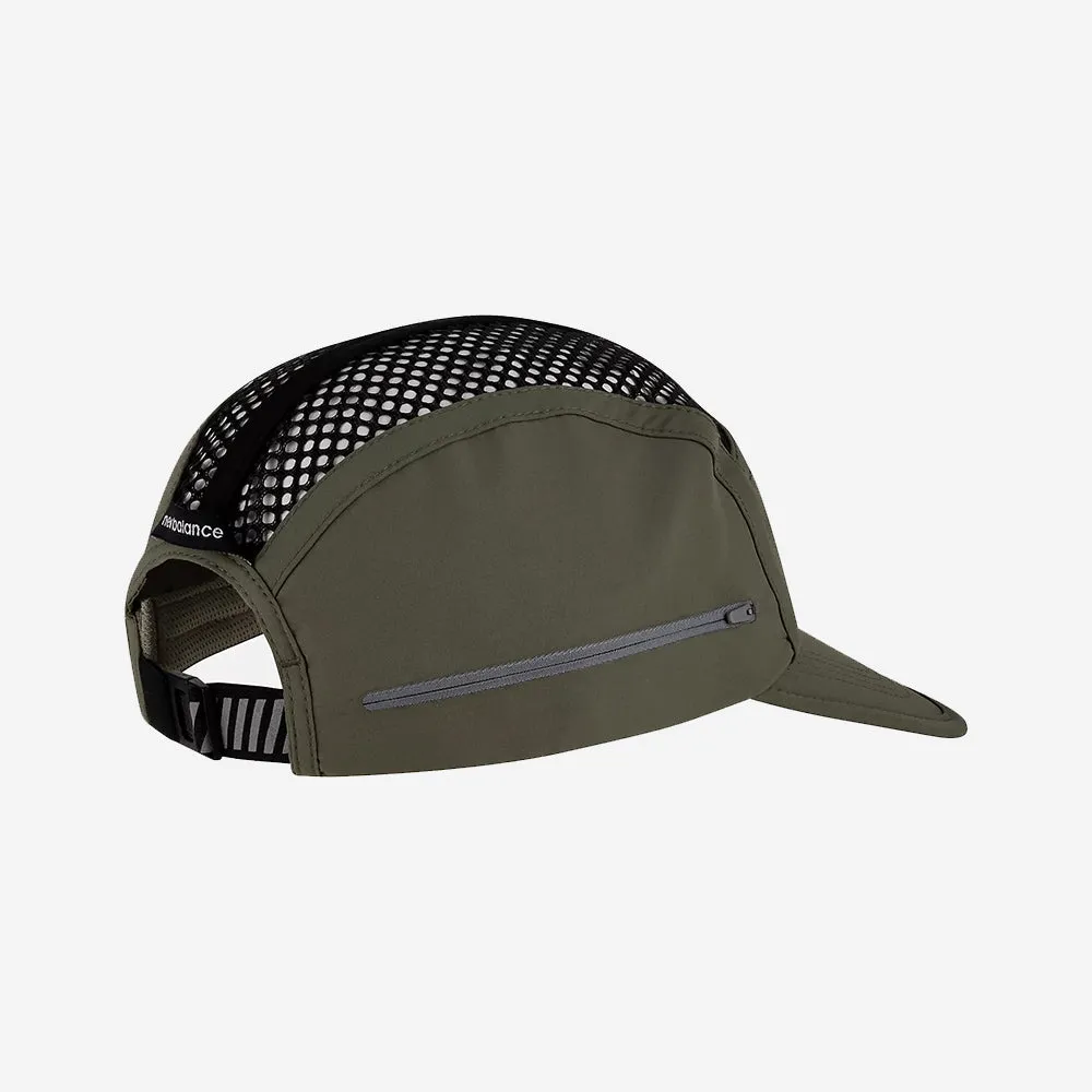 Dark Olive 5-Panel Hat with Stash Compartment